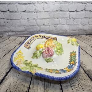 Vintage Fruit Platter Made by La Compagnia dei decori in Italy